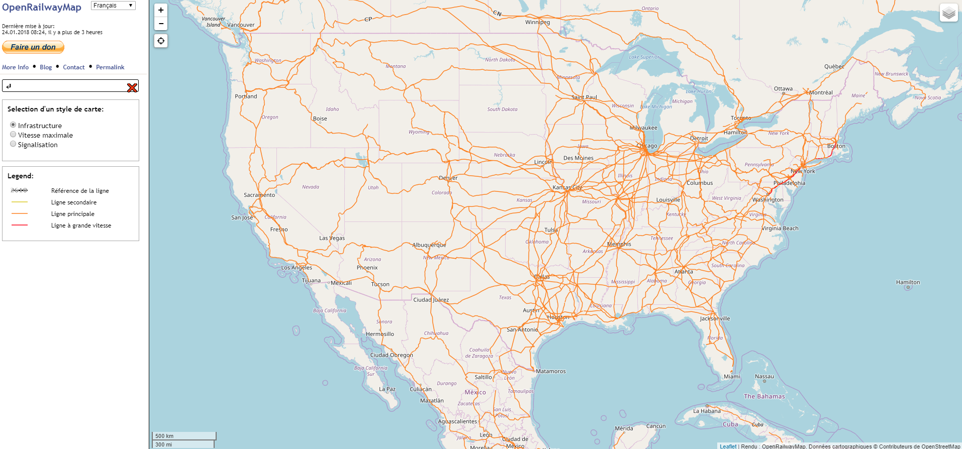 Openrailwaymap : la carte mondiale des voies ferrées