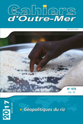 Géopolitiques du riz dans Cahiers d’Outre-Mer