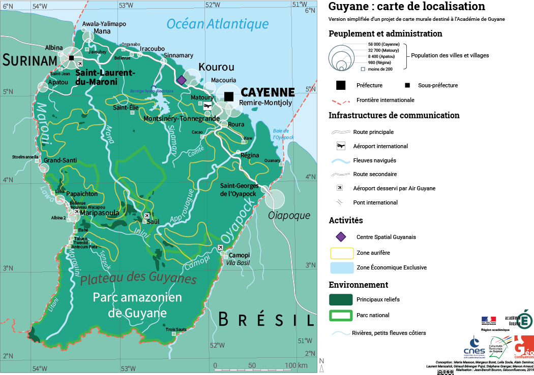 Carte de localisation Guyane