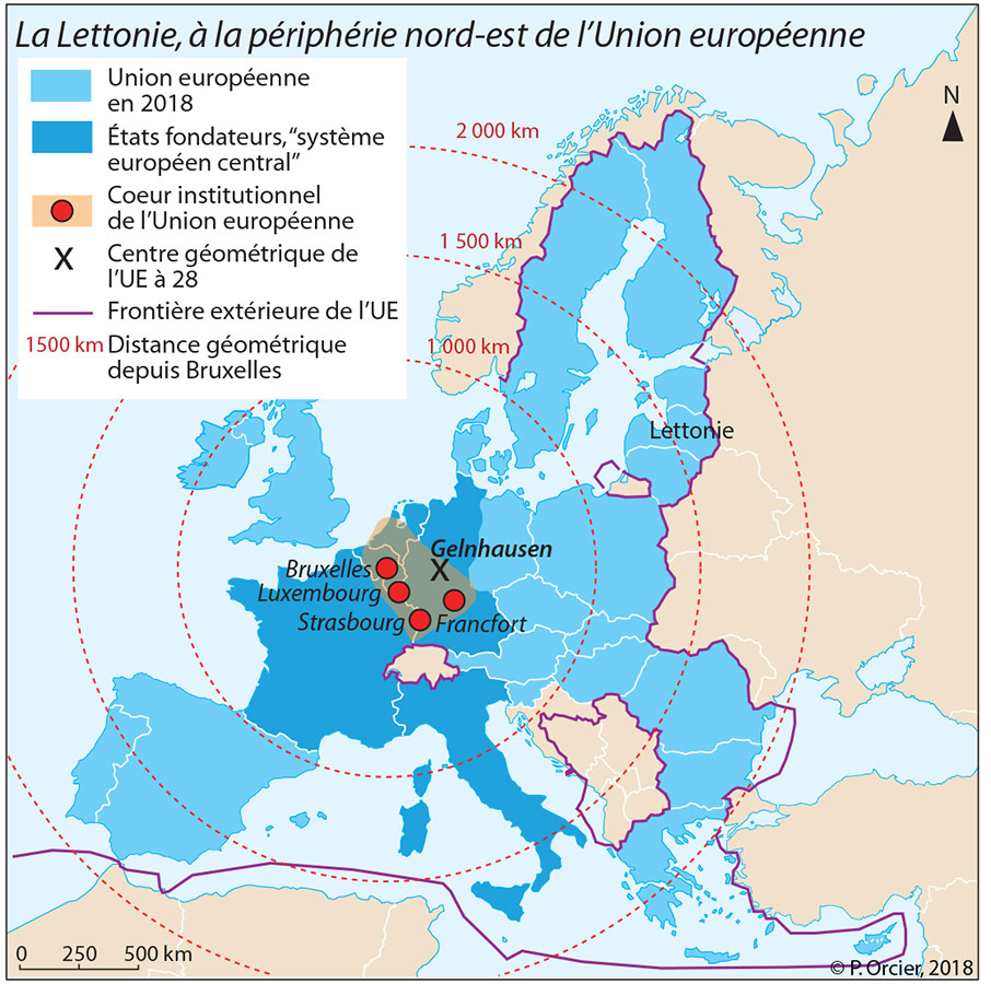 Pascal Orcier — Carte : Lettonie dans l'UE