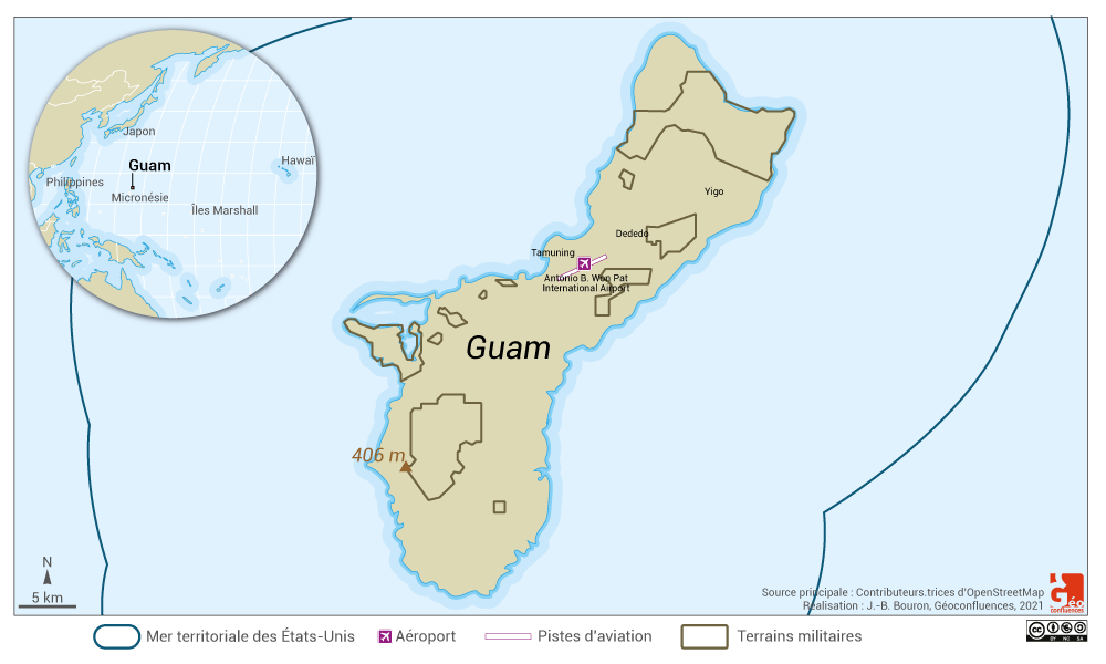 guam map — carte de Guam