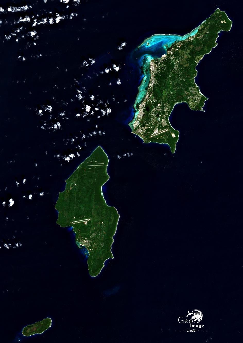 image satellite Mariannes du Nord Cnes