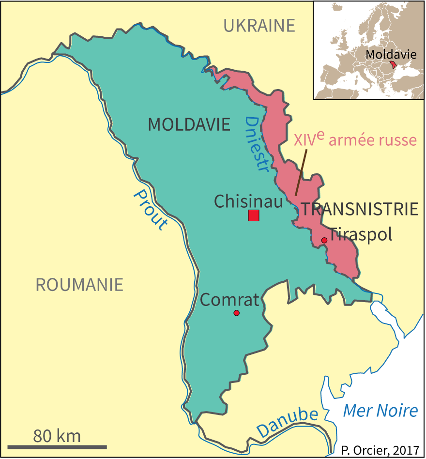 Carte Moldavie Transnistrie armée russe