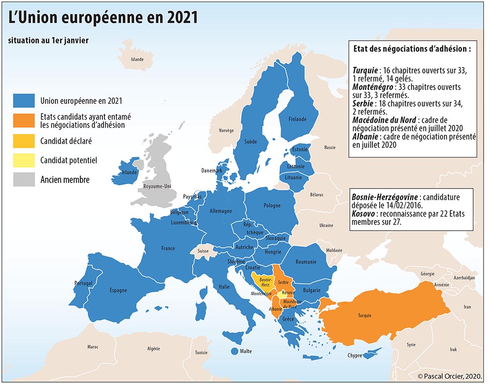 Pascal Orcier — l'Union Européenne en 2021 carte