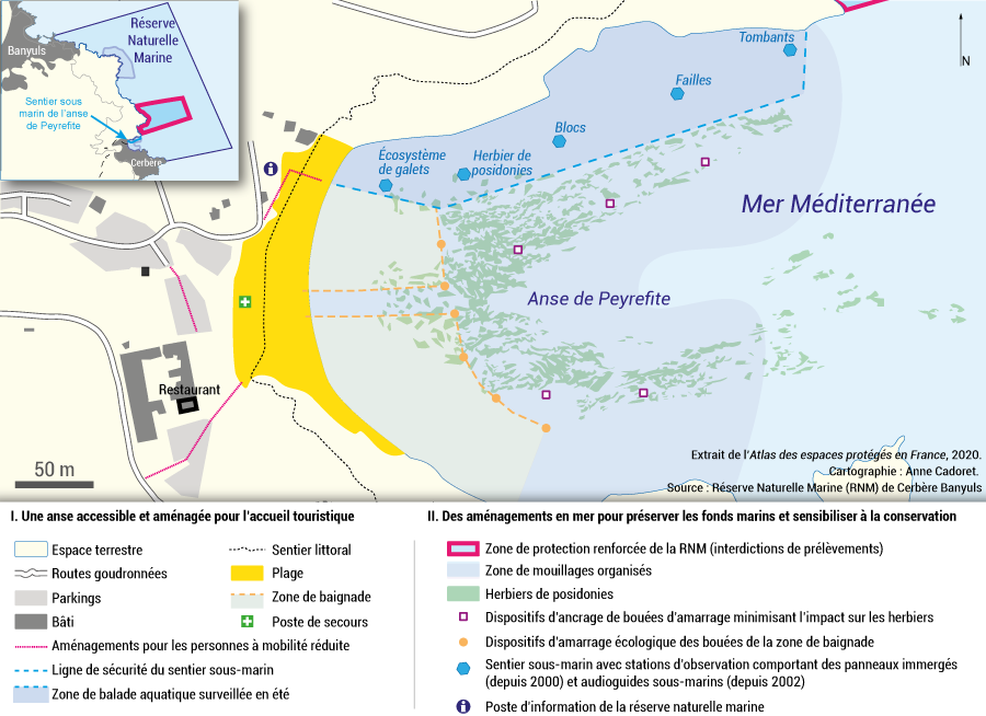 Carte réserve naturelle marine Cerbère Banyuls