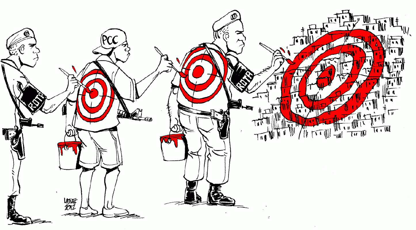 caricature dessin cercle de la violence Brésil