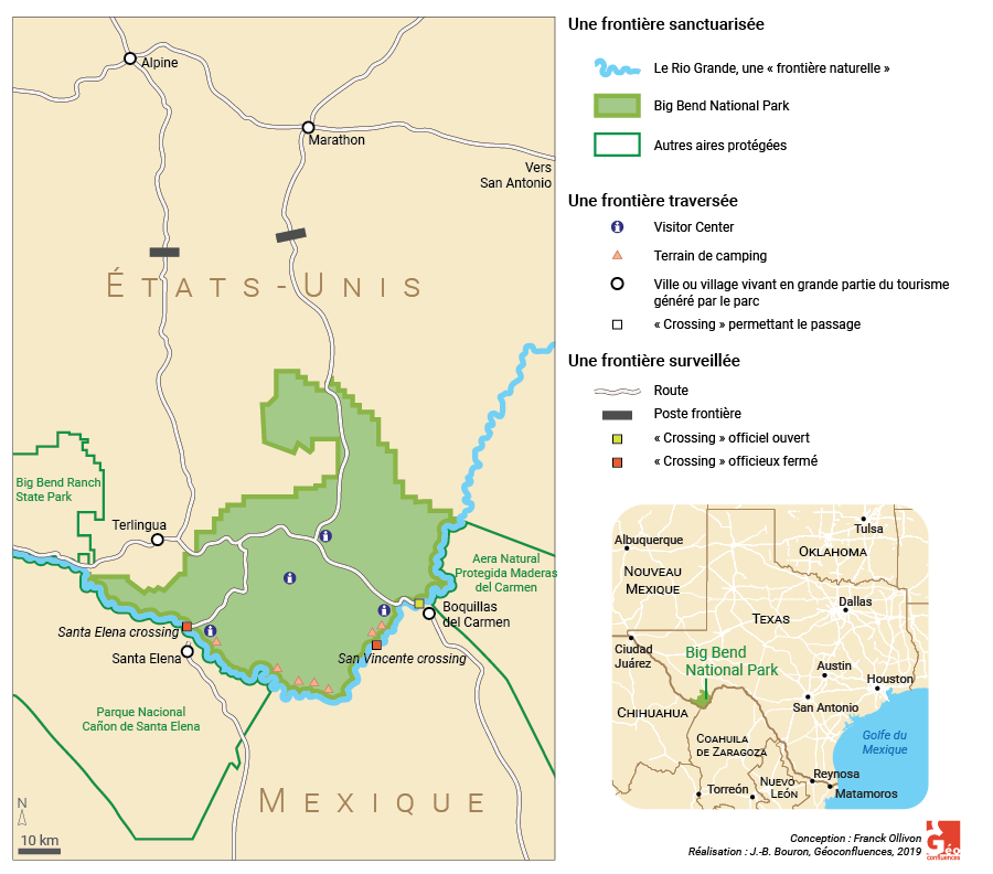 Franck Ollivon et Florence Nussbaum — frontière états-unis mexique carte