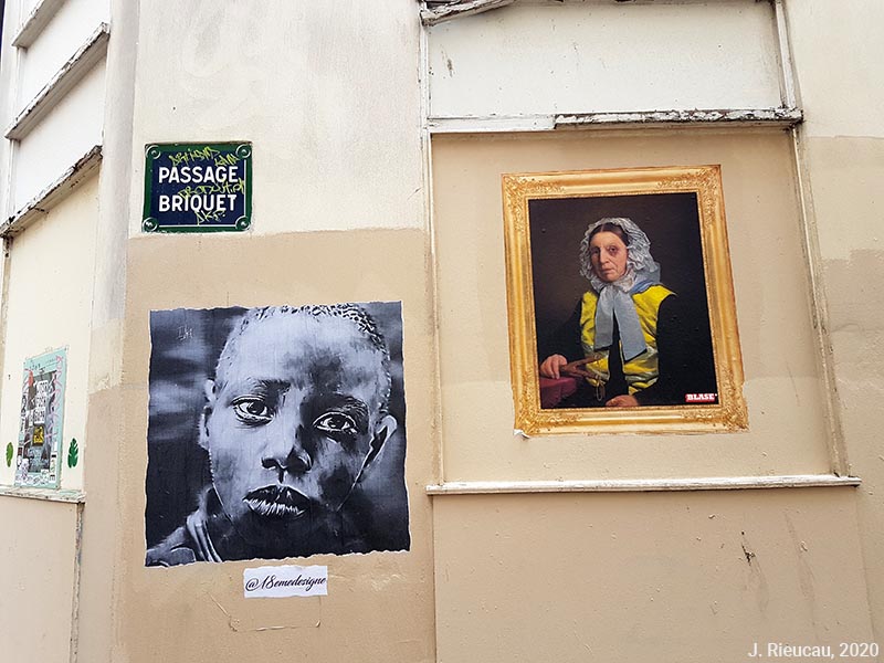 Jean Rieucau - Odonymie et art de rue / passage briquet collages