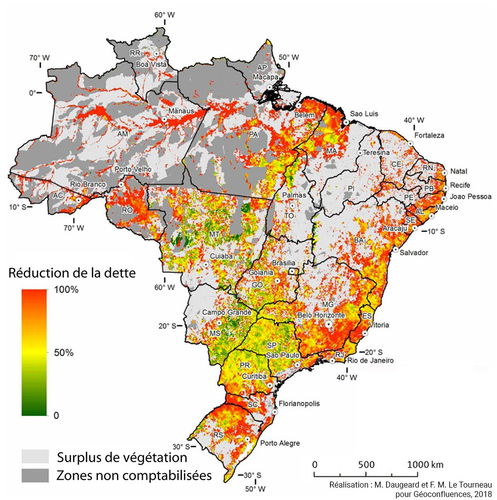 Marion Daugeard, Michel-François Le Tourneau — carte dette environnementale au Brésil