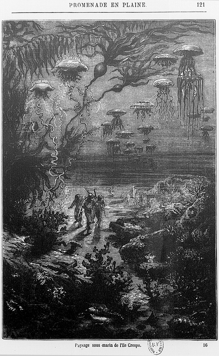 Jules Verne paysage sous-marin