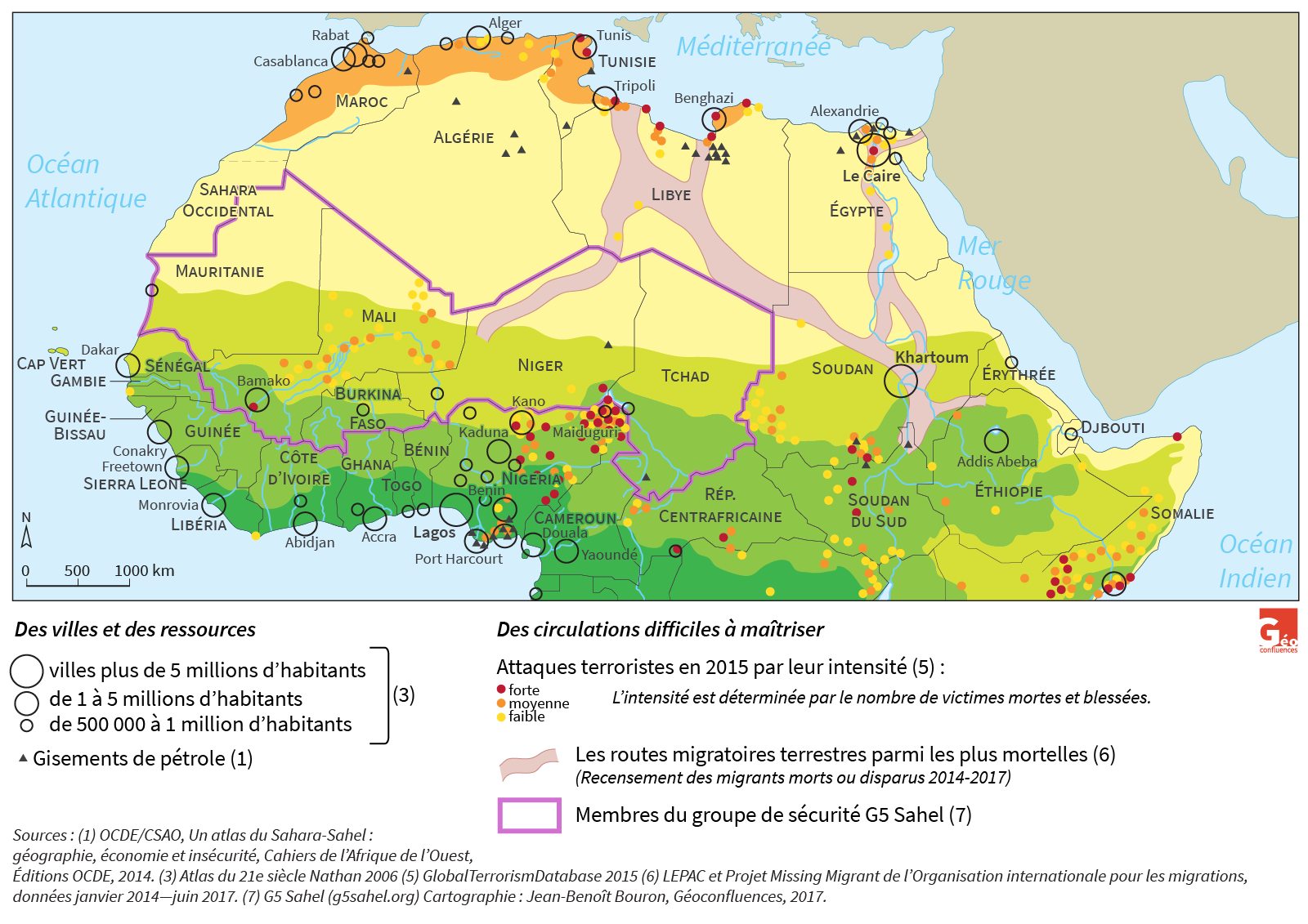 L'insécurité des routes migratoires et la violence du terrorisme en Afrique (Sahara–Sahel)