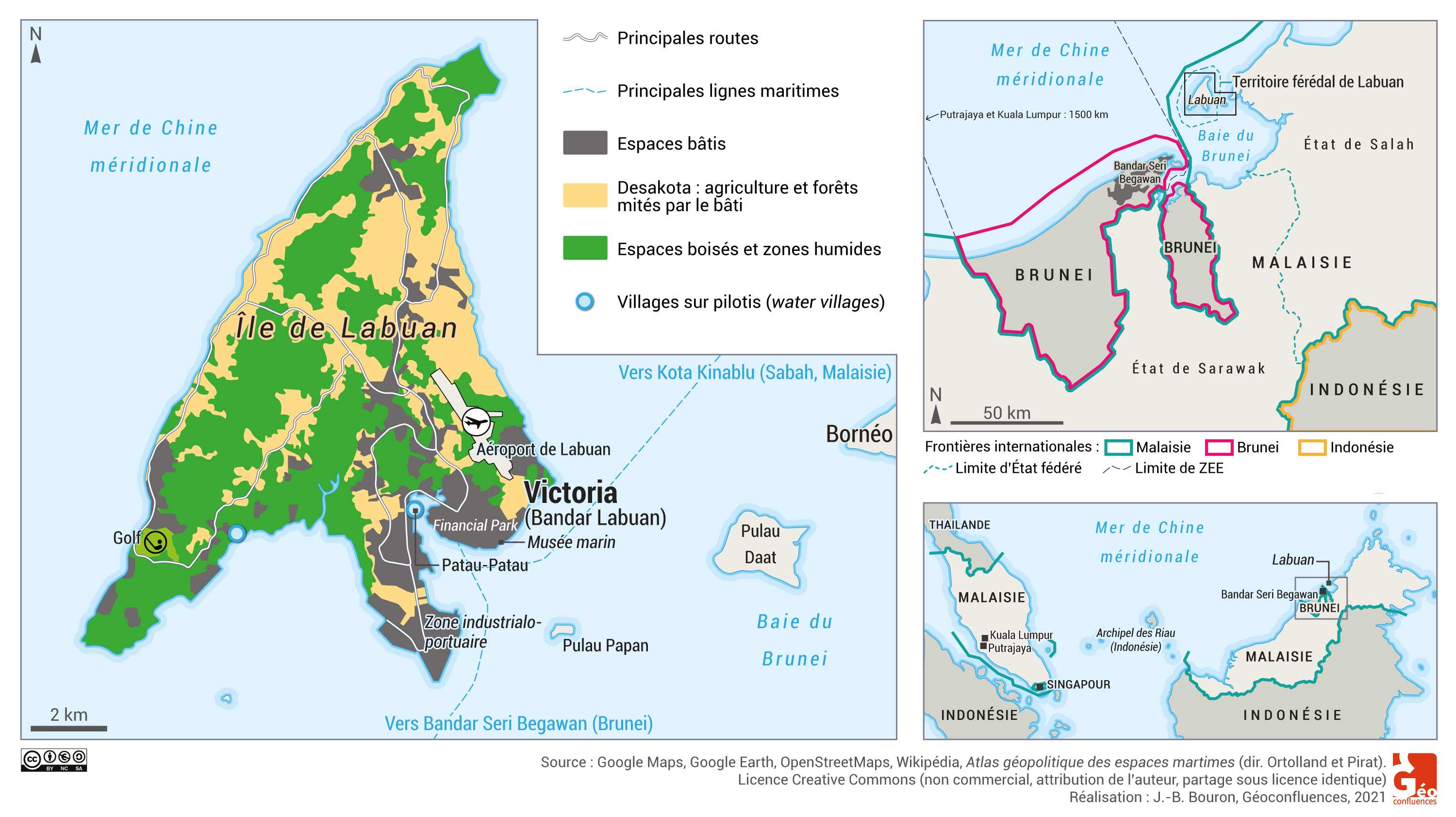 Carte de localisation de l’île de Labuan (Malaisie)