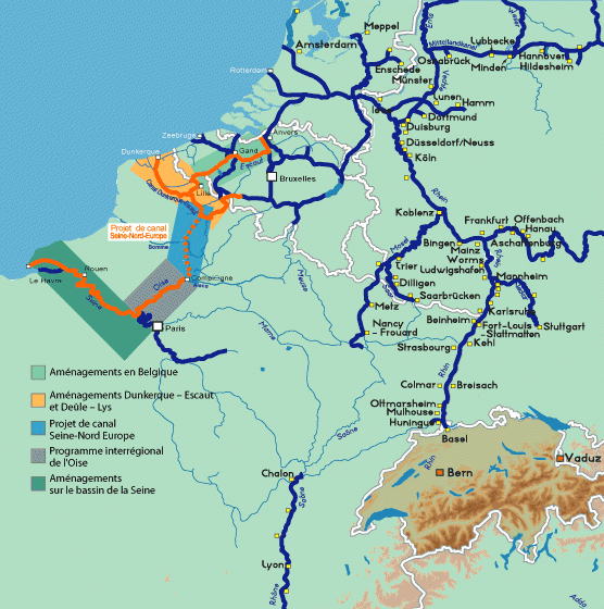 Le canal Seine-Nord Europe dans son environnement régional