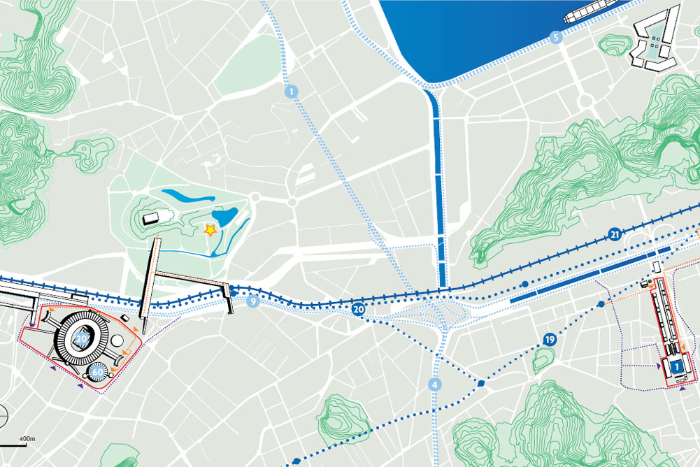 Le noyau du Maracana tel que présenté dans le dossier de candidature de Rio aux Jeux Olympiques de 2016
