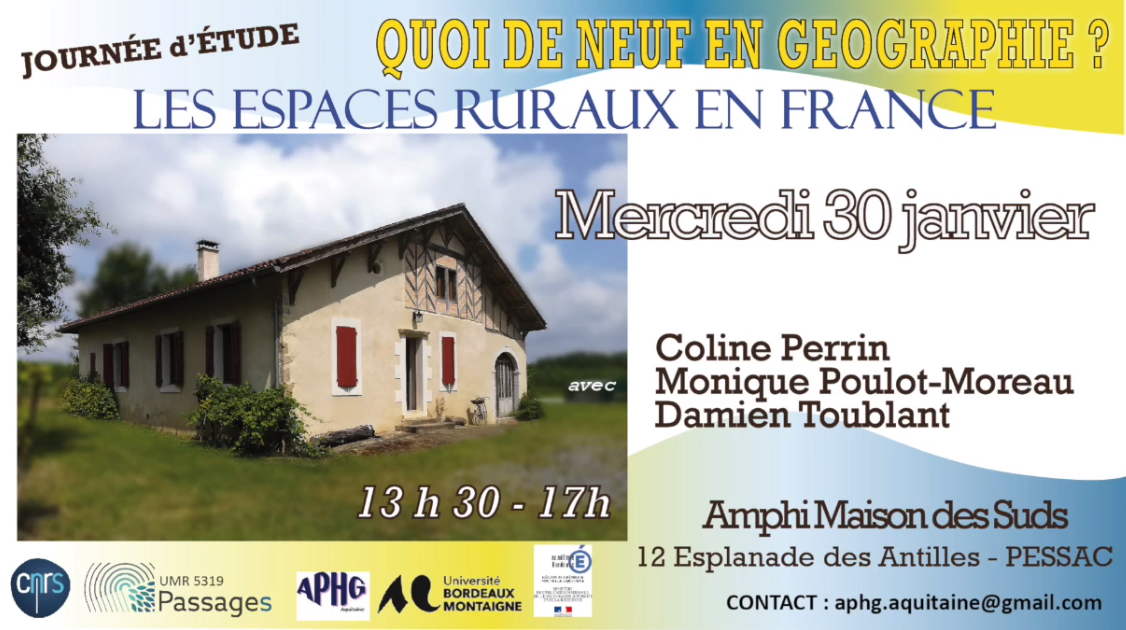 Les espaces ruraux en France : trois conférences filmées