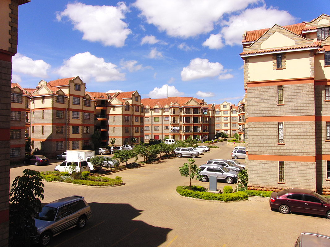 photo compound quartier résidentiel fermé gated community Nairobi Kenya Afrique