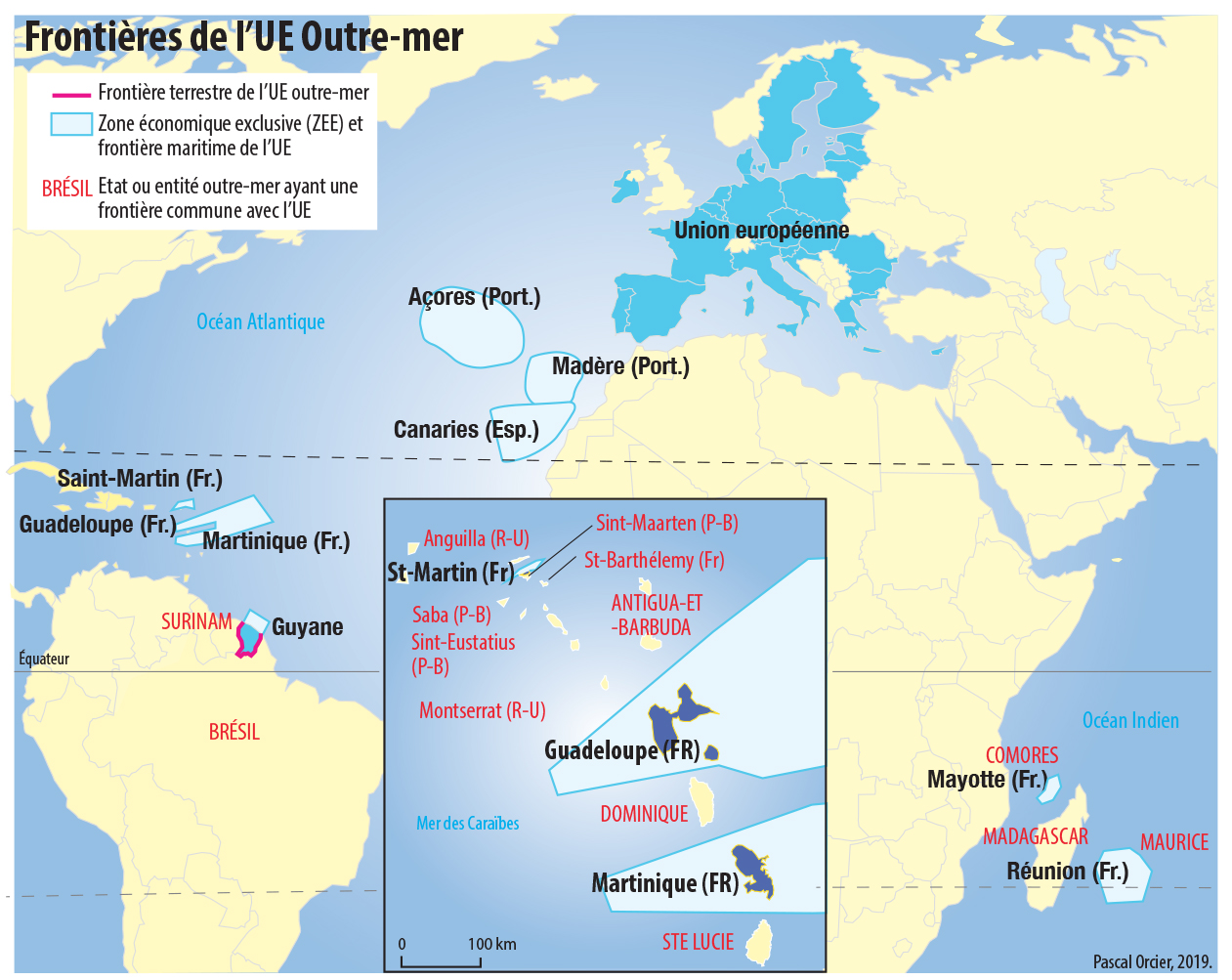 Pascal Orcier — Carte frontières ultramarines de l'UE