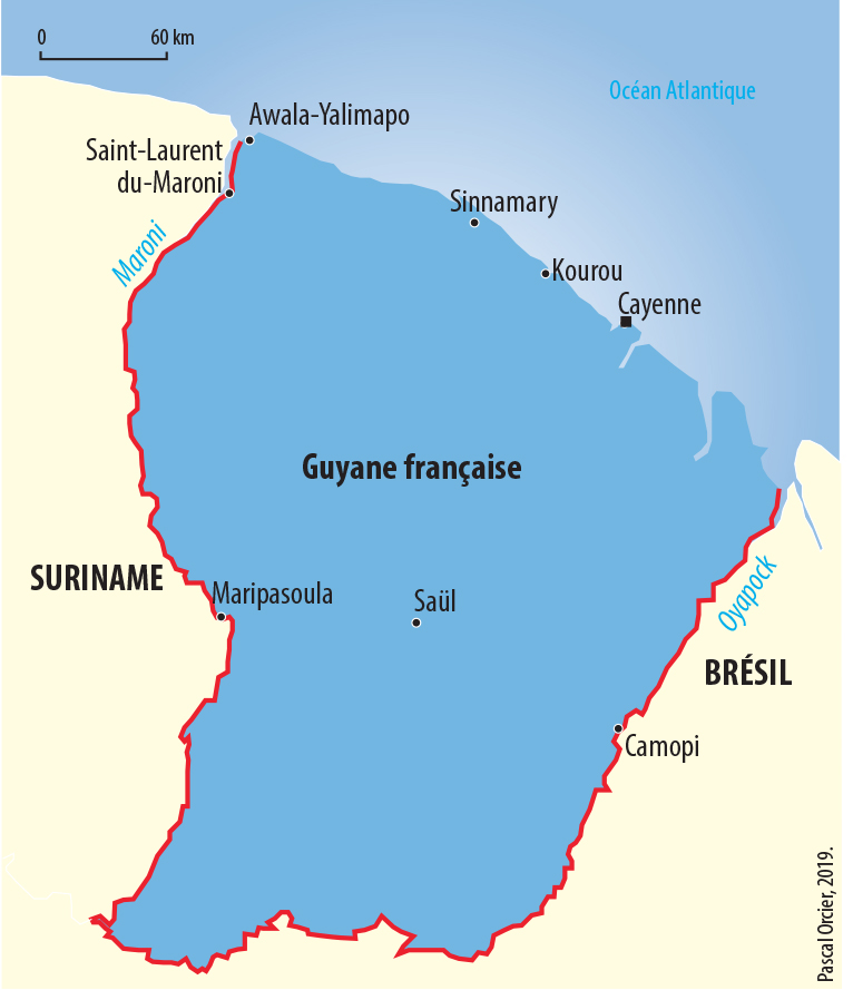 Pascal Orcier — Carte frontières guyanaises