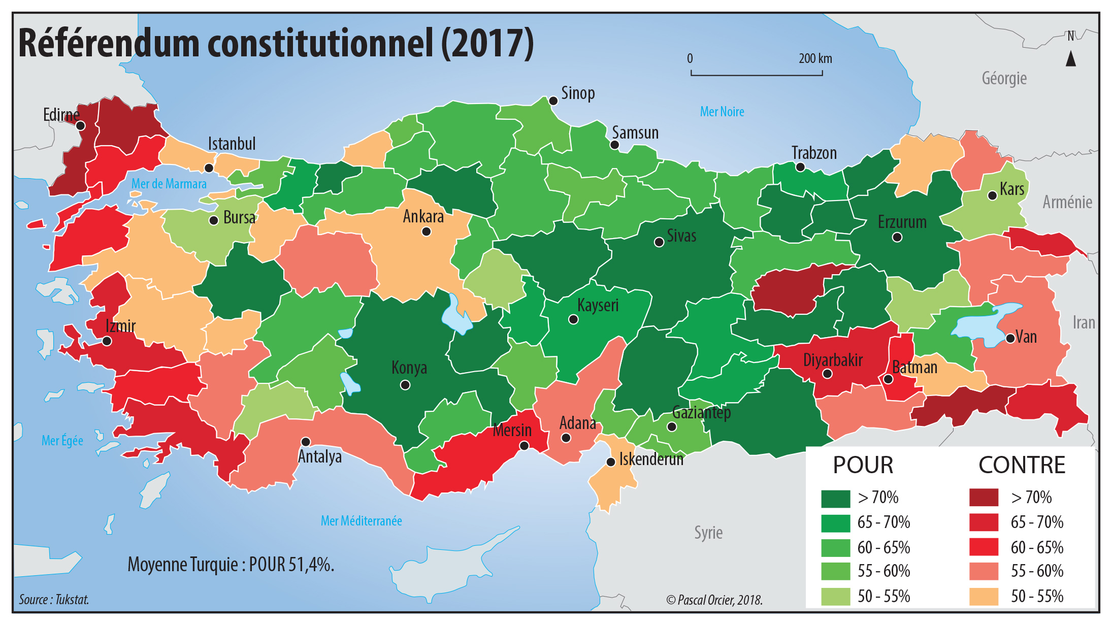 Pascal Orcier — référendum en Turquie carte