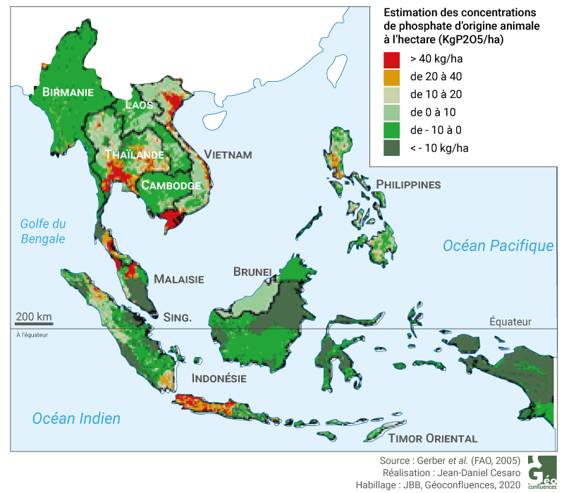 carte pollution des sols Asie du Sud Est