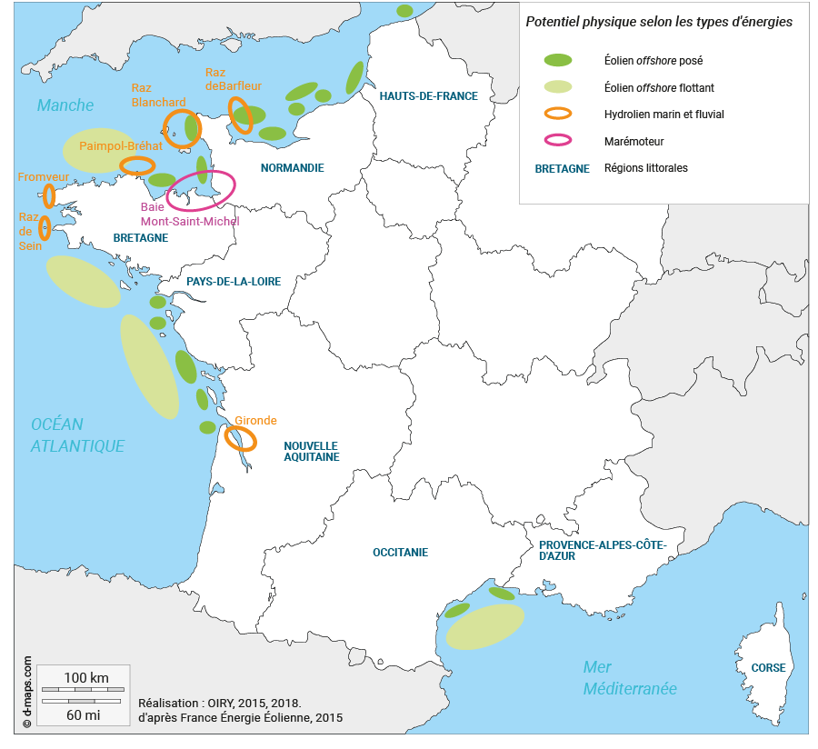 Annaig Oiry — Carte du potentiel physique des régions littorales françaises