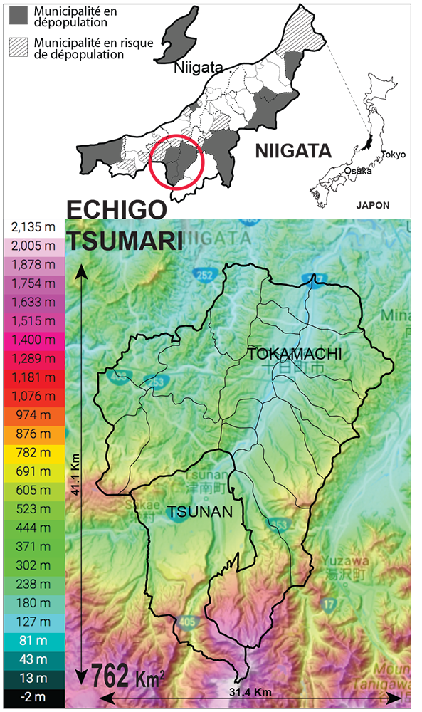 Thekla Boven — carte localisation de Echigo Tsumari