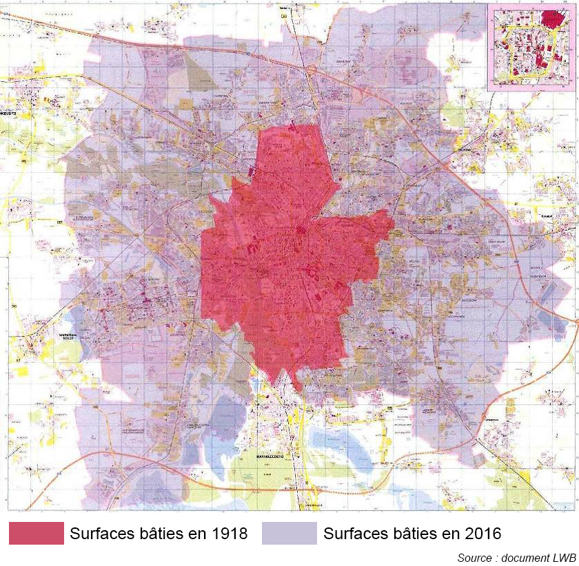 carte Leipzig perte population mais etalement urbain