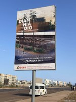 Affiche sur le parc des technologies numériques  à Diamniadio (Sénégal) 
