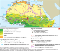 Carte de synthèse de l'article : l'« impossible cartographie » du Sahara et du Sahel