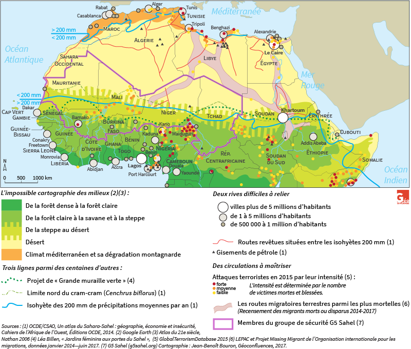 Carte de Jean-Benoît Bouron — Sahara Sahel carte de synthèse