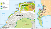 Carte générale de la Promenade de Sea Point et de Mouille Point (Le Cap, Afrique du Sud)