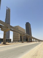 CBD, skyline en construction, tours et monorail, chantier de la nouvelle capitale, Égypte