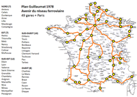 Carte associée au plan Guillaumat de 1978