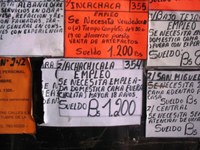 Annonces d'offres d'emploi pour travailleuses domestiques, agence K Sandra, La Paz, Bolivie