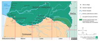 Croquis : le Maroni et ses affluents (Guyane, Suriname)