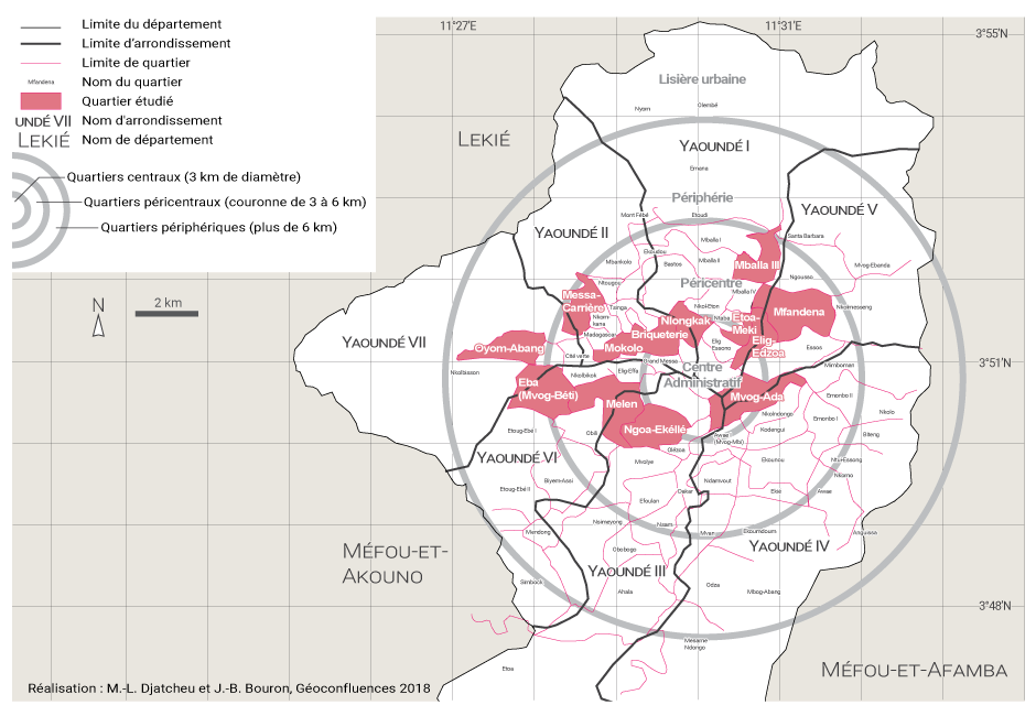 Martin Luther Djatcheu — carte localisation Yaoundé