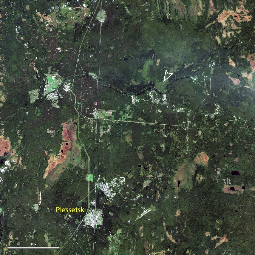 base de Plessetsk — image satellite CNES