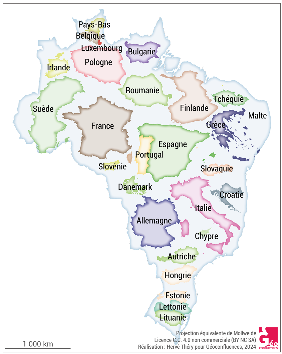 Les pays d'Europe dans le Brésil