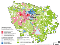 La géographie sociale des Franciliens selon le profil de revenus des ménages en 2011 (Île-de-France)