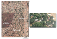 Gros plan sur le bâti informel du quartier Néma 2 (Ziguinchor, Casamance, Sénégal)