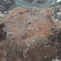 Images satellites de l'agglomération de Ziguinchor en 2004, Casamance, Sénégal