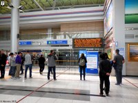 La gare de Dorasan, dernier arrêt avant d’entrer dans la zone démilitarisée (DMZ, Corée du Sud)