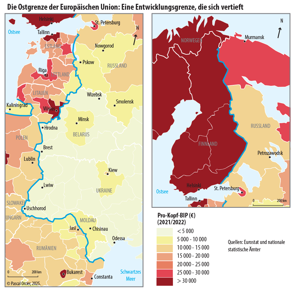 Die Ostgrenze der Europäischen Union: Eine Entwicklungsgrenze, die sich vertieft