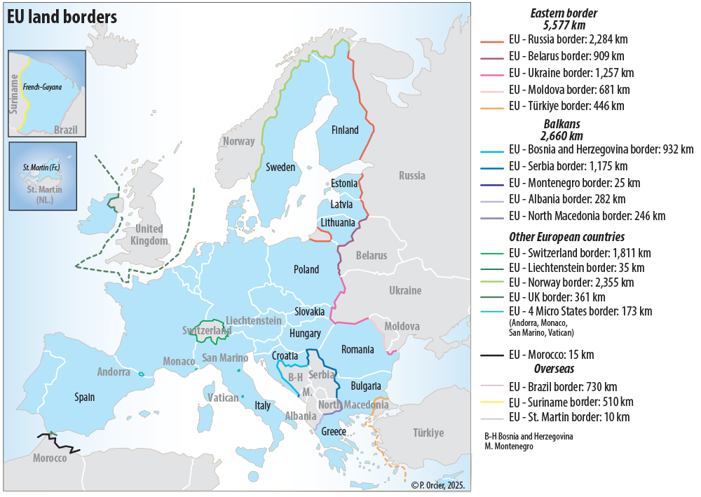 Quelques segments des frontières externes de l'Union européenne Pascal Orcier — Frontières de l'Union Européenne