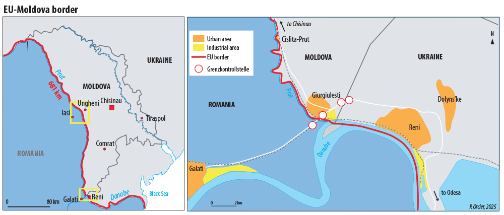 La frontière Union Européenne (Roumanie) — Moldavie sur le Prout Pascal Orcier — photographie frontière Roumanie Moldavie