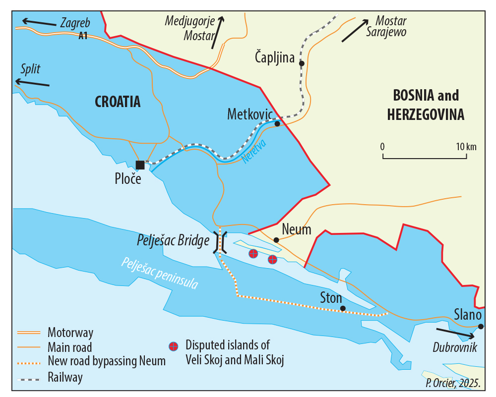 Littoral de la Bosnie-Herzégovine Pascal Orcier — carte frontière Croatie Bosnie Herzégovine