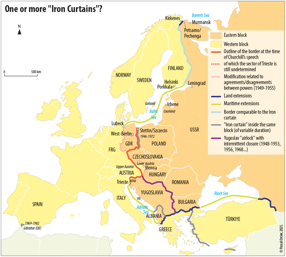 Le rideau de fer Pascal Orcier — Carte : un ou plusieurs rideaux de fer ?