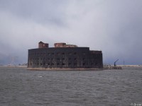 Îlot fortifié à Kronstadt au large de Saint-Pétersbourg