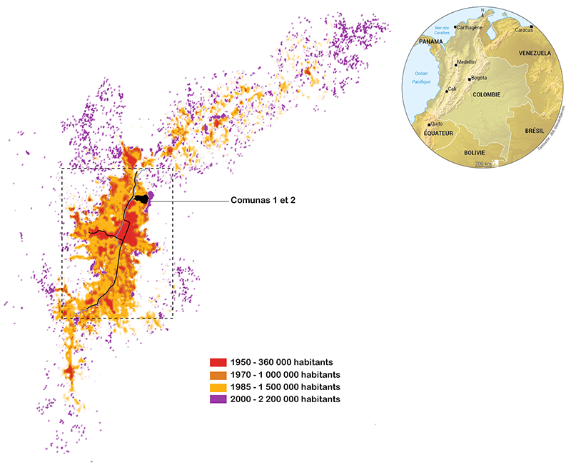 Camille Reiss — Croissance urbaine à Medellin Colombie carte