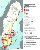 L'énergie nucléaire en Suède, carte de synthèse 